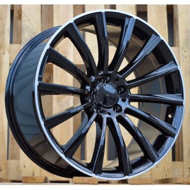 R19x9 5X112 ET 45 66.6 B1048 (IND0236/1241) Black+Polished Lip (BLPL) For MER (P1+K7+P2) (Rear+Front) R19x9 5X112 ET 45 66.6 B1048 (IND0236/1241) Black+Polished Lip (BLPL) For MER (P1+K7+P2) (Rear+Front)