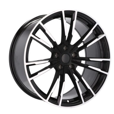 R19x9.5  5X120  ET  38  72.6  A7065  (IN7050)  Black Polished (MB)  For BMW  (K7)  (Rear+Front)