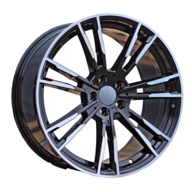 R19x9.5  5X120  ET  38  72.6  A7065  (IN7050)  Black Polished (MB)  For BMW  (K7)  (Rear+Front)