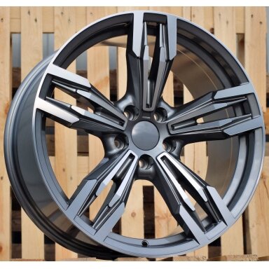 R19x9.5 5X120 ET 38 72.6 BY983 Grey Polished (MG) For BMW (P+Z1) (Rear+Front) R19x9.5 5X120 ET 38 72.6 BY983 Grey Polished (MG) For BMW (P+Z1) (Rear+Front)