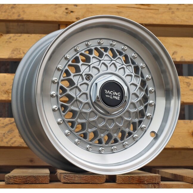 R13x6 8X100/114.3 ET 25 67.1 L1143 Silver+Polished Lip (SP) For RACIN (R) (BBS Style) R13x6 8X100/114.3 ET 25 67.1 L1143 Silver+Polished Lip (SP) For RACIN (R) (BBS Style)