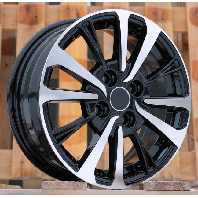 R15x6 4X100 ET 40 54.1 B1846 Black Polished (MB) For TOYOT (Z4) R15x6 4X100 ET 40 54.1 B1846 Black Polished (MB) For TOYOT (Z4)