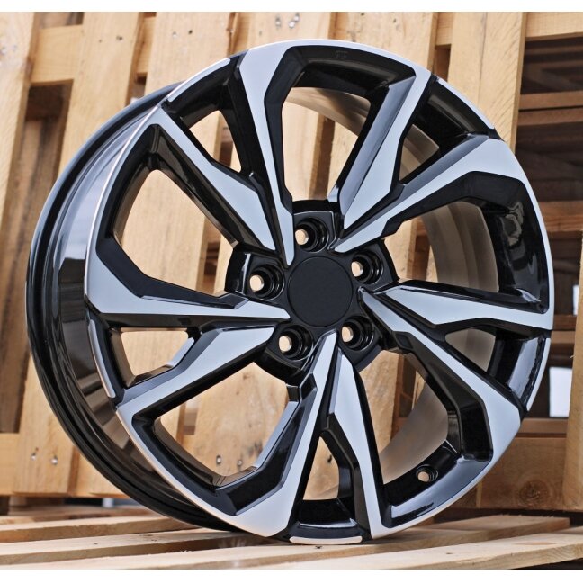 R17x7 5X114.3 ET 45 64.1 A5563 Black Polished (MB) For HOND (P) R17x7 5X114.3 ET 45 64.1 A5563 Black Polished (MB) For HOND (P)