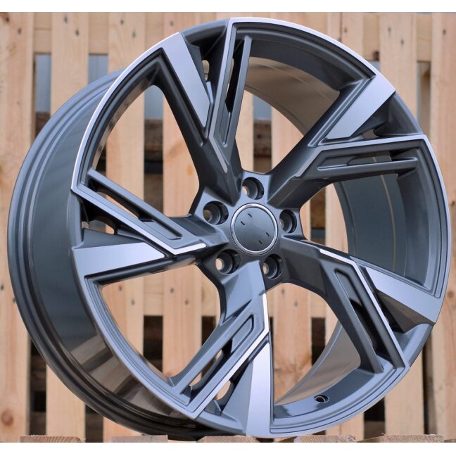 R18x8 5X112 ET 39 66.5 B1571 (IND5452) Grey Polished (MG) For AUD (Z5) R18x8 5X112 ET 39 66.5 B1571 (IND5452) Grey Polished (MG) For AUD (Z5)