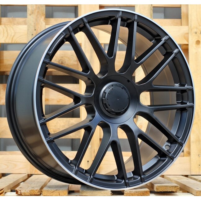 R18x8 5X112 ET 45 66.6 B1268 Black Half Matt+Polished Lip (BLHMPL) For MER (P+Z1) (Rear+Front) R18x8 5X112 ET 45 66.6 B1268 Black Half Matt+Polished Lip (BLHMPL) For MER (P+Z1) (Rear+Front)