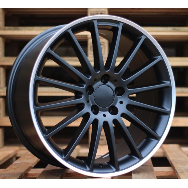 R19x8 5X112 ET 45 66.6 A1020 Black Half Matt+Polished Lip (BLHMPL) For MER (P) (Rear+Front) R19x8 5X112 ET 45 66.6 A1020 Black Half Matt+Polished Lip (BLHMPL) For MER (P) (Rear+Front)