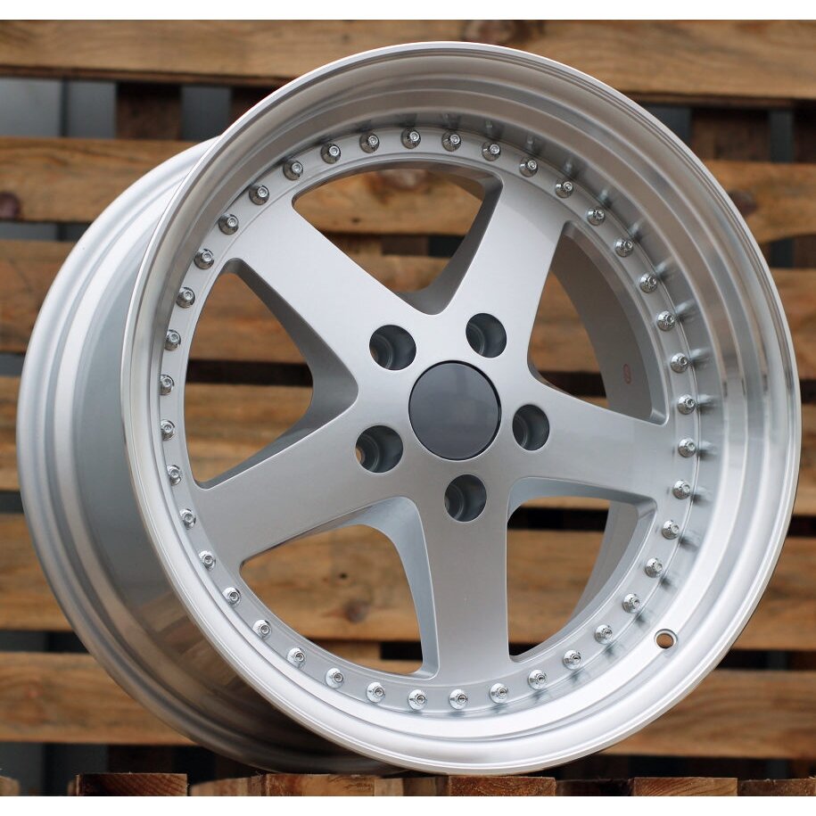R18x8.5  5X120  ET  30  72.6  B1161  Silver+Polished Lip (SP)  For BMW  (Z1+Z2)  (Rear+Front)