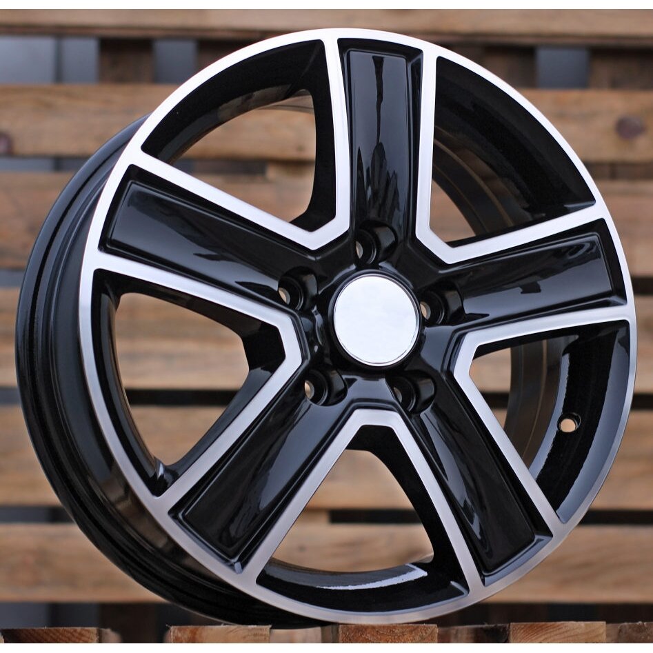R16x6.5 5X114.3 ET 50 66.1 BK473 Black Polished (MB) For RENAU (K4) (Trafic/Opel Vivaro (max 1250kg)) R16x6.5 5X114.3 ET 50 66.1 BK473 Black Polished (MB) For RENAU (K4) (Trafic/Opel Vivaro (max 1250kg))