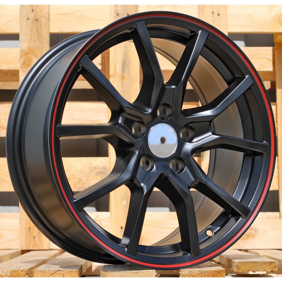 R16x7 5X100 ET 36 57.1 B5253 Black Half Matt+Red Lip (BLHMRL) For RACIN (D1) R16x7 5X100 ET 36 57.1 B5253 Black Half Matt+Red Lip (BLHMRL) For RACIN (D1)