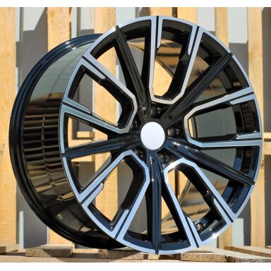 R20x10  5X112  ET  41  66.6  B5836  (IN5515)  Black Polished (MB)  For BMW  (K8)  (Rear+Front)