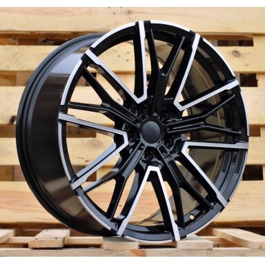 R20x8  5X112  ET  30  66.6  3S1284  Black Polished (MB)  For BMW  (Z4)  (HYBRID FORGED Rear+Front)