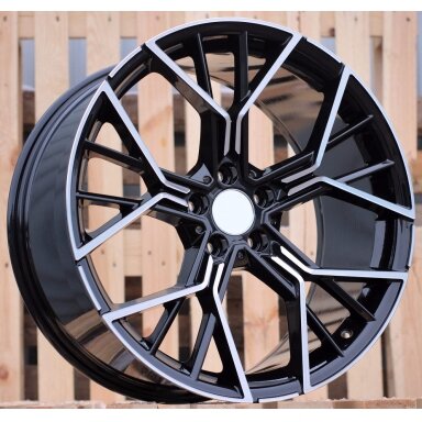 R20x8.5  5X112  ET  25  66.6  A5602  Black Polished+Powder Coating (MBPC)  For BMW  (K7)  (Rear+Front)