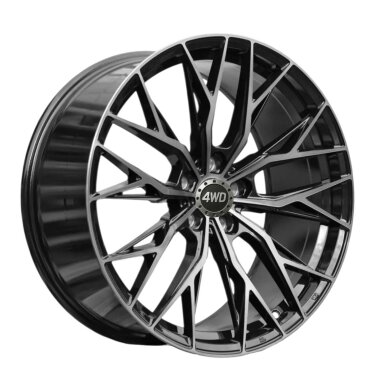 R20x8.5  5X112  ET  25  66.6  HX042  (IN0387)  Black+Tinted Face (BLTF)  For HAXER  (K7)