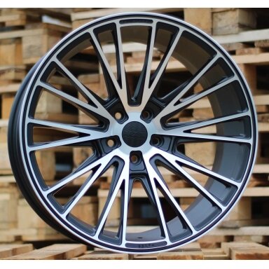 R20x8.5  5X112  ET  26  66.6  HX040  Black Polished Half Matt+Powder Coating (MBHMPC)  For HAXER  (P1)  ())