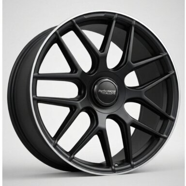 R20x8.5  5X112  ET  38  66.6  B5318  Black Half Matt+Polished Lip (BLHMPL)  For MER  (K4)  (REAR+FRONT)