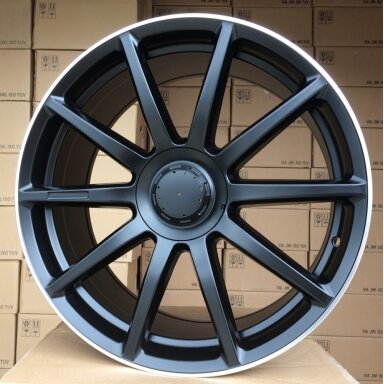 R20x8.5 5X112 ET 38 66.6 BK913 Black Half Matt+Polished Lip (BLHMPL) For MER (K2) (Rear+Front) R20x8.5 5X112 ET 38 66.6 BK913 Black Half Matt+Polished Lip (BLHMPL) For MER (K2) (Rear+Front)