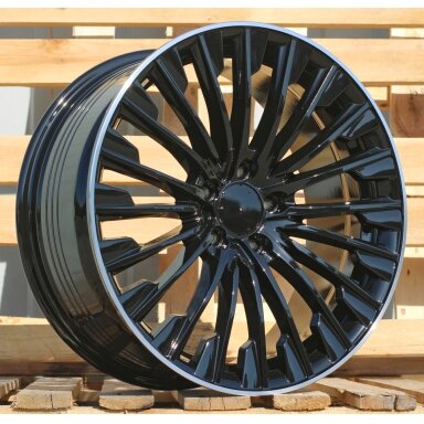 R20x8.5 5X112 ET 40 66.6 FBX132 Black+Polished Lip (BLPL) For MER (P1) (HYBRID FORGED Front+Rear) R20x8.5 5X112 ET 40 66.6 FBX132 Black+Polished Lip (BLPL) For MER (P1) (HYBRID FORGED Front+Rear)