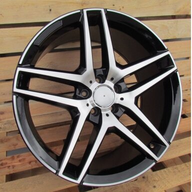 R20x8.5 5X112 ET 43 66.6 BK967 Black Polished (MB) For MER (K2) (Rear+Front) R20x8.5 5X112 ET 43 66.6 BK967 Black Polished (MB) For MER (K2) (Rear+Front)