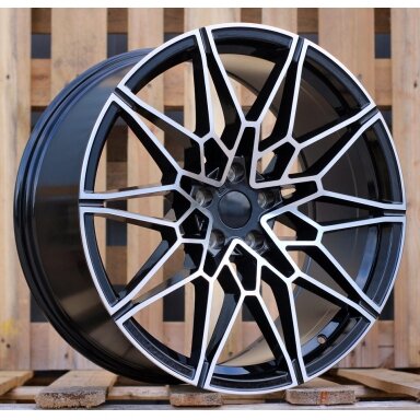 R20x8.5  5X120  ET  35  72.6  I0293  Black Polished (MB)  For BMW  (K7)  (Rear+Front)