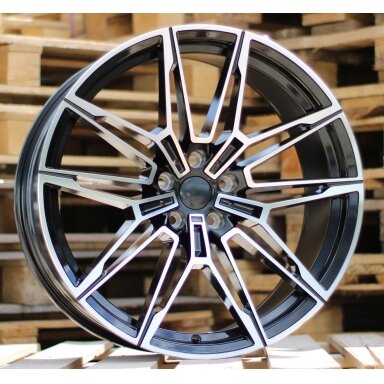 R20x8.5  5X120  ET  35  72.6  I0294  Black Polished (MB)  For BMW  (K7+P1+P2)  (Rear+Front)