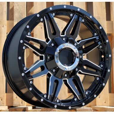 R20x9 10X114/127 ET 0 87.1 L1447 Black (BL) For 4X4 (K3) (Milling) R20x9 10X114/127 ET 0 87.1 L1447 Black (BL) For 4X4 (K3) (Milling)