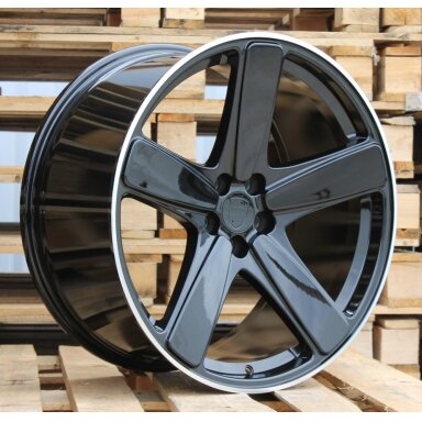 R20x9 5X112 ET 26 66.5 FE023 (BK5513) Black+Polished Lip (BLPL) For PORCH (K4+K2) (Rear+Front) R20x9 5X112 ET 26 66.5 FE023 (BK5513) Black+Polished Lip (BLPL) For PORCH (K4+K2) (Rear+Front)