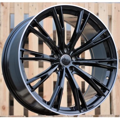 R20x9 5X112 ET 30 66.5 H5060 Black+Polished Lip (BLPL) For AUD (P1) (ABT Style) R20x9 5X112 ET 30 66.5 H5060 Black+Polished Lip (BLPL) For AUD (P1) (ABT Style)