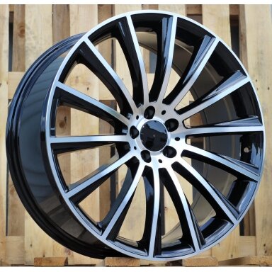 R20x9.5 5X112 ET 43 66.6 B1048 Black Polished (MB) For MER (P+Z4) (Rear+Front) R20x9.5 5X112 ET 43 66.6 B1048 Black Polished (MB) For MER (P+Z4) (Rear+Front)