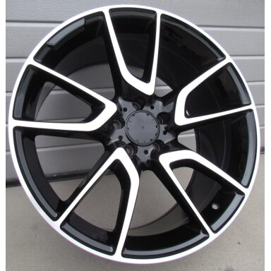 R20x9.5 5X112 ET 45 66.6 B1303 (IN5450) Black Polished (MB) For MER (K3) (Rear+Front) R20x9.5 5X112 ET 45 66.6 B1303 (IN5450) Black Polished (MB) For MER (K3) (Rear+Front)