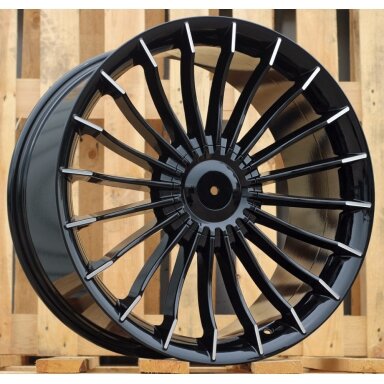 R21x10 10X112/120 ET 41 72.6 BK273 (A1004) Black Polished (MB) For BMW (P) (ALPINA Style Rear+Front) R21x10 10X112/120 ET 41 72.6 BK273 (A1004) Black Polished (MB) For BMW (P) (ALPINA Style Rear+Front)