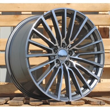 R21x10 5X112 ET 41 66.6 B5569 (IN0419) Grey Polished (MG) For BMW (Z5) (Front+Rear) R21x10 5X112 ET 41 66.6 B5569 (IN0419) Grey Polished (MG) For BMW (Z5) (Front+Rear)