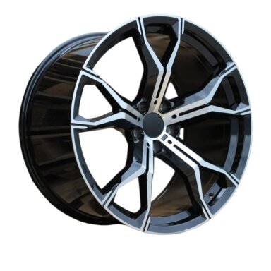 R21x10.5 5X120 ET 40 74.1 B5498 (HE5034) Black Polished (MB) For BMW (P1) (Rear+Front) R21x10.5 5X120 ET 40 74.1 B5498 (HE5034) Black Polished (MB) For BMW (P1) (Rear+Front)