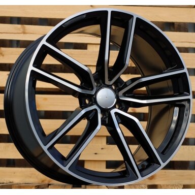 R21x11  5X112  ET  49  66.6  B5610  Black Polished (MB)  For MER  (K4+P)  (Rear+Front)