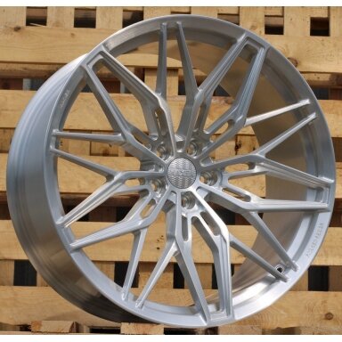 R21x11.5  5X112  ET  37  66.6  HXF02  Brush Silver (BS)  For HAXER  (K3)  (FORGED  (NEW Model))