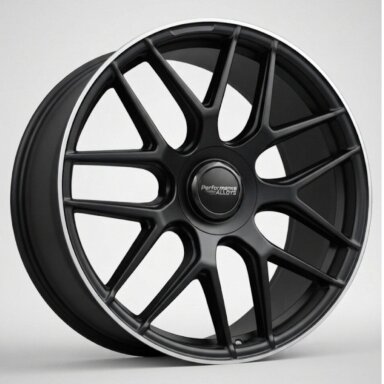 R21x8.5  5X112  ET  35  66.6  B5318  Black Half Matt+Polished Lip (BLHMPL)  For MER  (K4)  (Rear+Front)