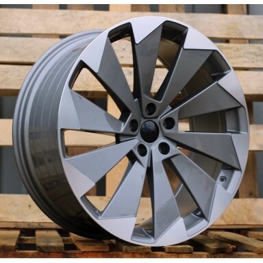 R21x8.5 5X112 ET 40 57.1 I1141 Grey Polished (MG) For SKODA (K7) (Enyaq (Front+Rear)) R21x8.5 5X112 ET 40 57.1 I1141 Grey Polished (MG) For SKODA (K7) (Enyaq (Front+Rear))