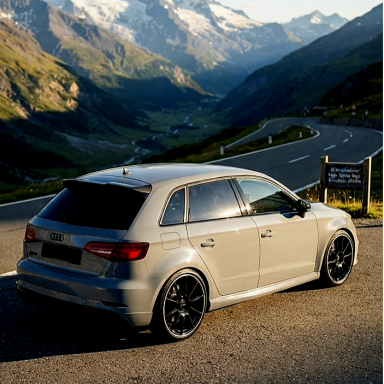 R21x8.5  5X112  ET  40  66.6  B5318  Black Half Matt+Polished Lip (BLHMPL)  For MER  (K4+K2)  (Rear+Front)