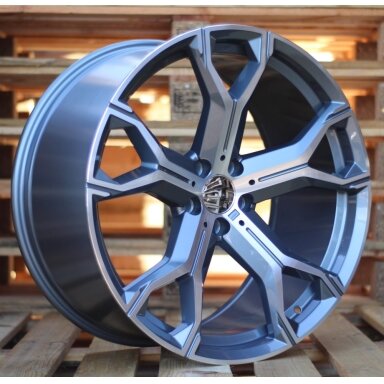 R21x9.5 5X112 ET 37 66.6 B5498 Grey Polished+Powder Coating (MGPC) For BMW (K4) (() R21x9.5 5X112 ET 37 66.6 B5498 Grey Polished+Powder Coating (MGPC) For BMW (K4) (()