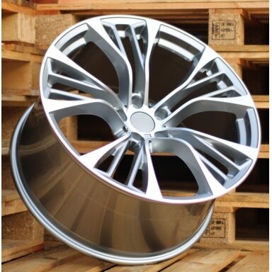 R22x10 5X120 ET 40 74.1 BK851 (HE5180/IN518) Grey Polished (MG) For BMW (K7) (Rear+Front) R22x10 5X120 ET 40 74.1 BK851 (HE5180/IN518) Grey Polished (MG) For BMW (K7) (Rear+Front)