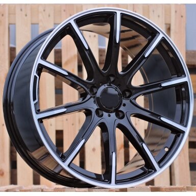 R22x10.5 5X112 ET 38 66.6 FE236 (XFE628) Black Polished (MB) For MER (P2+P1) (HYBRID FORGED New BRABUS (Front+Rear)) R22x10.5 5X112 ET 38 66.6 FE236 (XFE628) Black Polished (MB) For MER (P2+P1) (HYBRID FORGED New BRABUS (Front+Rear))