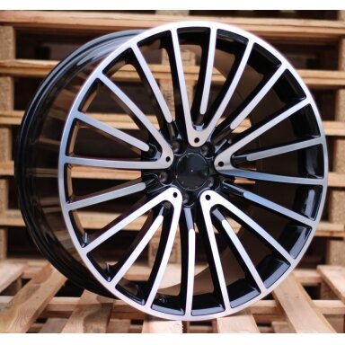 R22x10.5 5X112 ET 40 66.6 MR532 (IN0235) Black Polished (MB) For MER (K7+P1) (REAR+FRONT) R22x10.5 5X112 ET 40 66.6 MR532 (IN0235) Black Polished (MB) For MER (K7+P1) (REAR+FRONT)