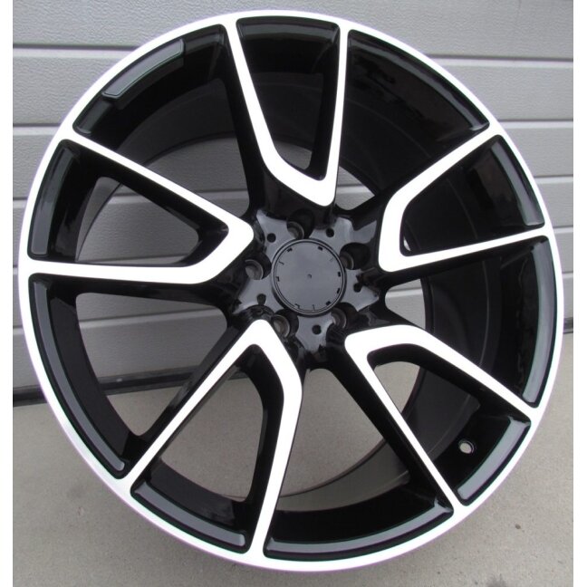 R20x9.5 5X112 ET 45 66.6 B1303 (IN5450) Black Polished (MB) For MER (K3) (Rear+Front) R20x9.5 5X112 ET 45 66.6 B1303 (IN5450) Black Polished (MB) For MER (K3) (Rear+Front)