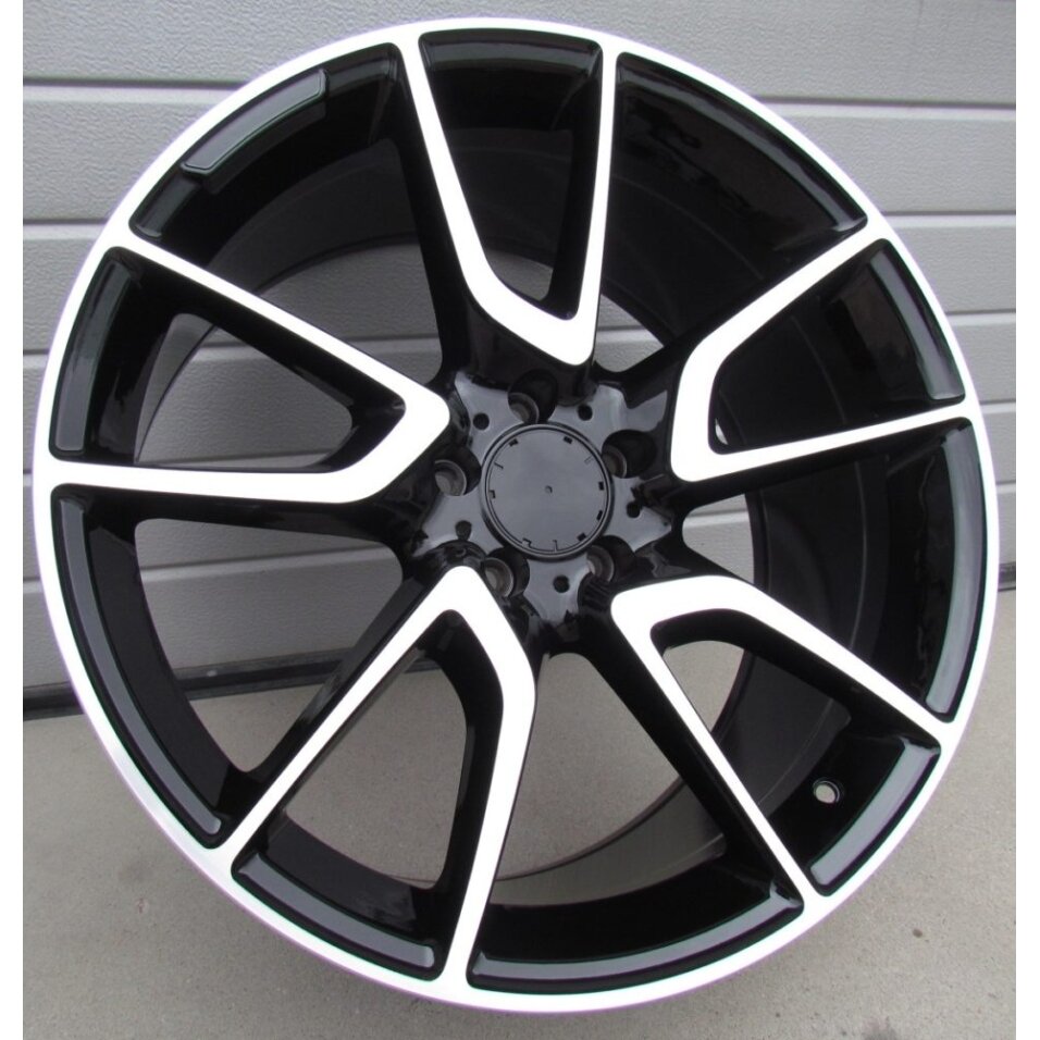 R20x9.5  5X112  ET  45  66.6  B1303  (IN5450)  Black Polished (MB)  For MER  (K3)  (Rear+Front)