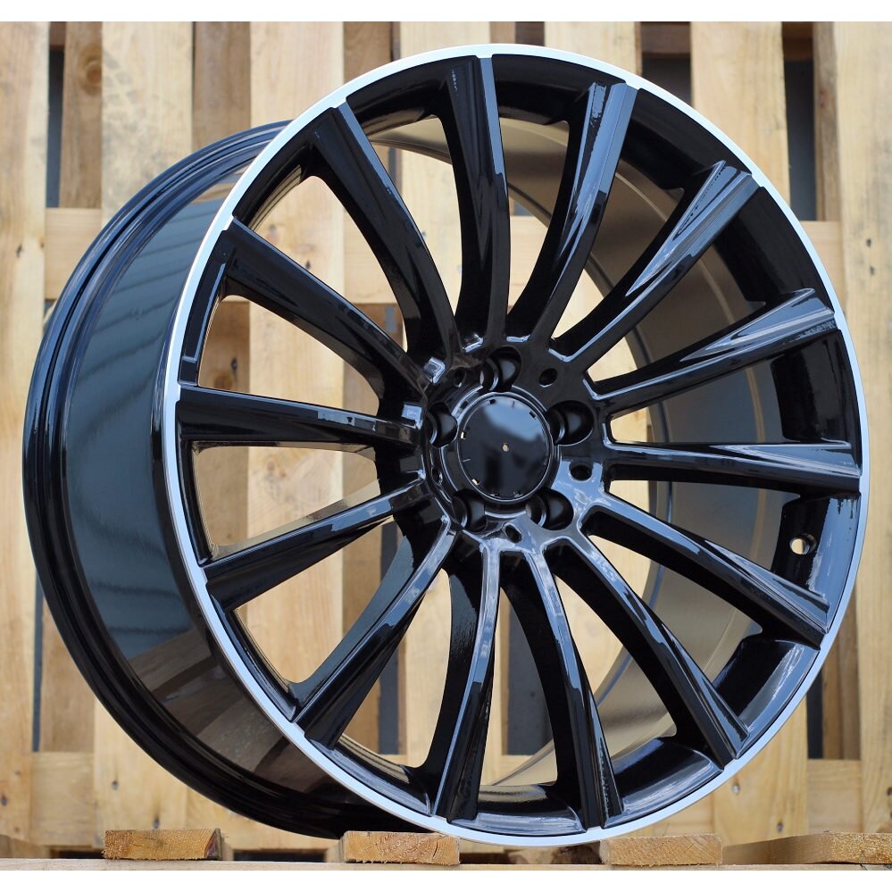 R21x8.5 5X112 ET 35 66.6 B1048 Black+Polished Lip (BLPL) For MER (P1) R21x8.5 5X112 ET 35 66.6 B1048 Black+Polished Lip (BLPL) For MER (P1)