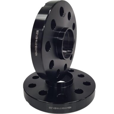 Spacer 20 mm 2 pcs 5x108/114.3 60.1 mm Black (NBA-5108-5114-601-20B)