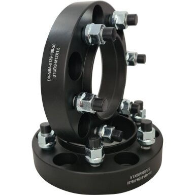 Spacer 30 mm 2 pcs 6x139.7 108.5 mm With Studs M12x1.5 Black (NBA-6139-108-30-STUDS-M12X1.5B)